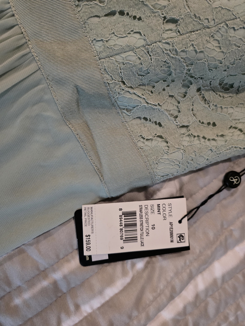 Adrianna Papell Mint Lace-Trim Chemise